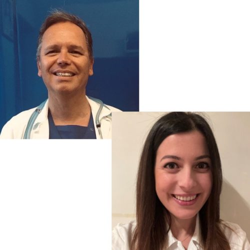 Ritratto di Cosimo Angelo Greco e Miriam Albanese, entrambi sorridenti in abiti professionali